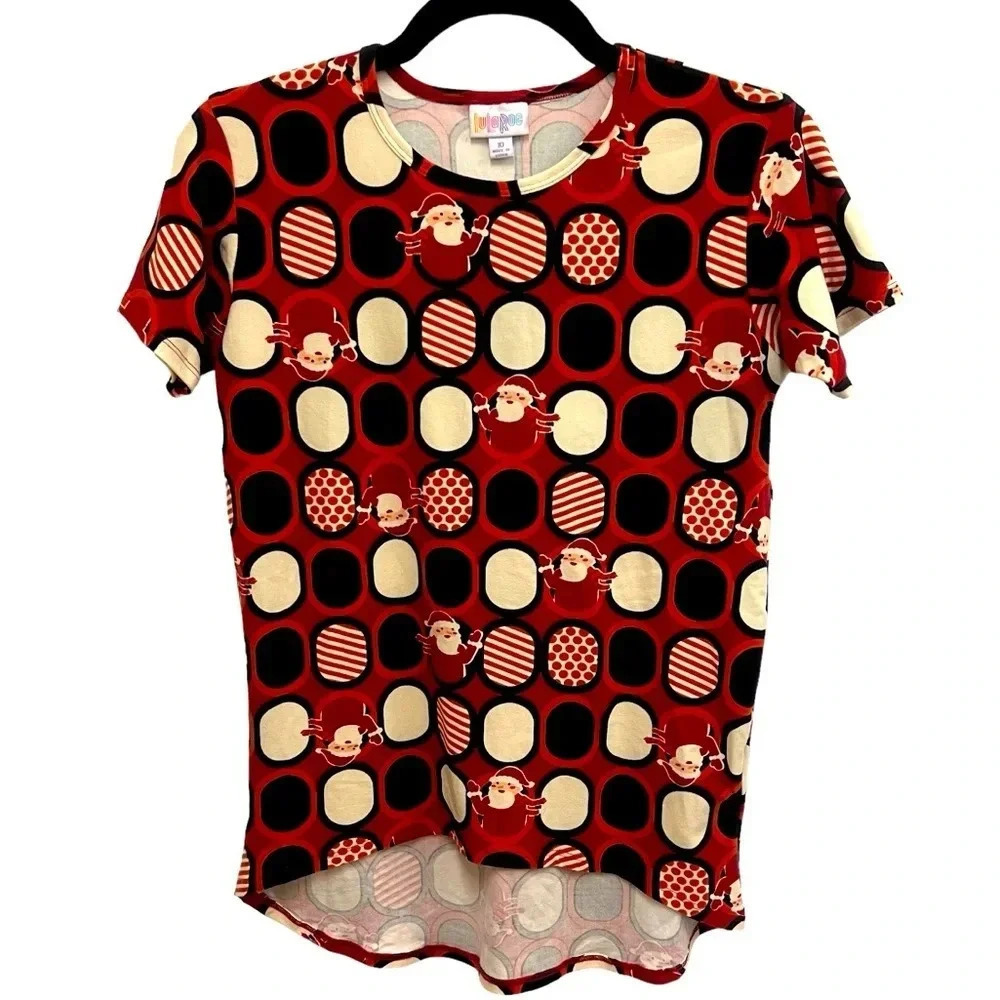 Christmas LuLaRoe Gracie tunic top in legging material size 10